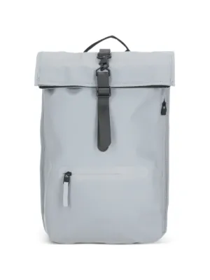 rains white backpack Trail Polyester Bag R14300-30 Silhouette is characterized by its squared shape and flap with magnet snap fastenings RAINS 13500 - Backpack