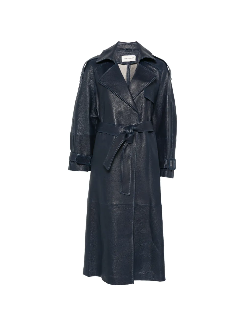 Nour Hammour Trench Claudia con cintura - Blu