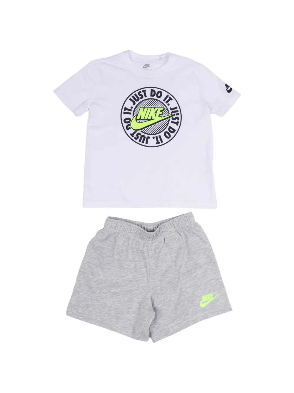 Nike logo-print cotton shirt and shorts set - White