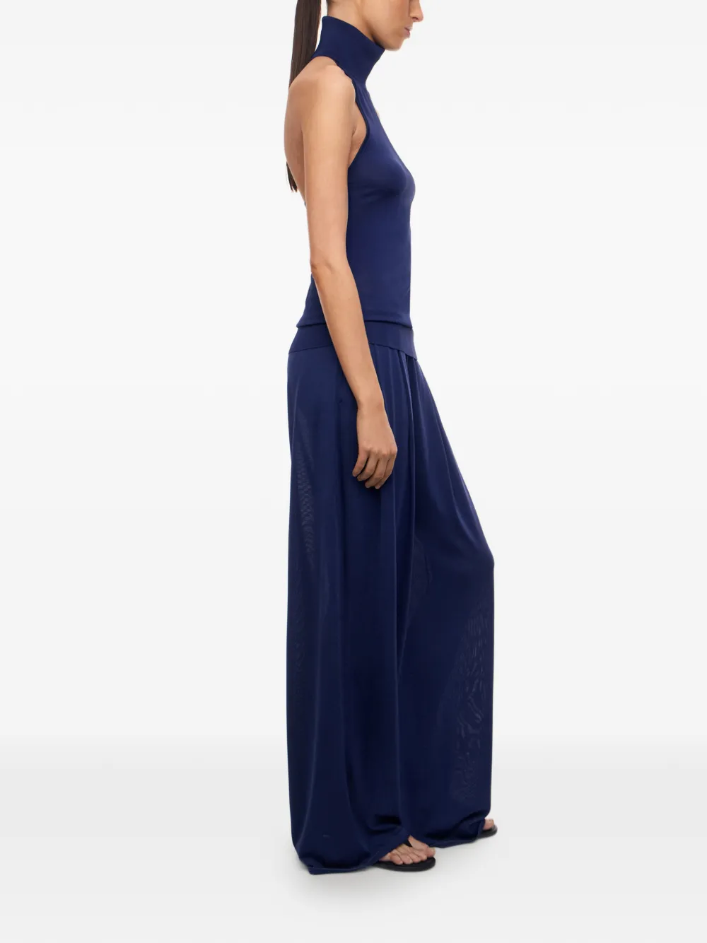 12 STOREEZ Saori zijden top Blauw