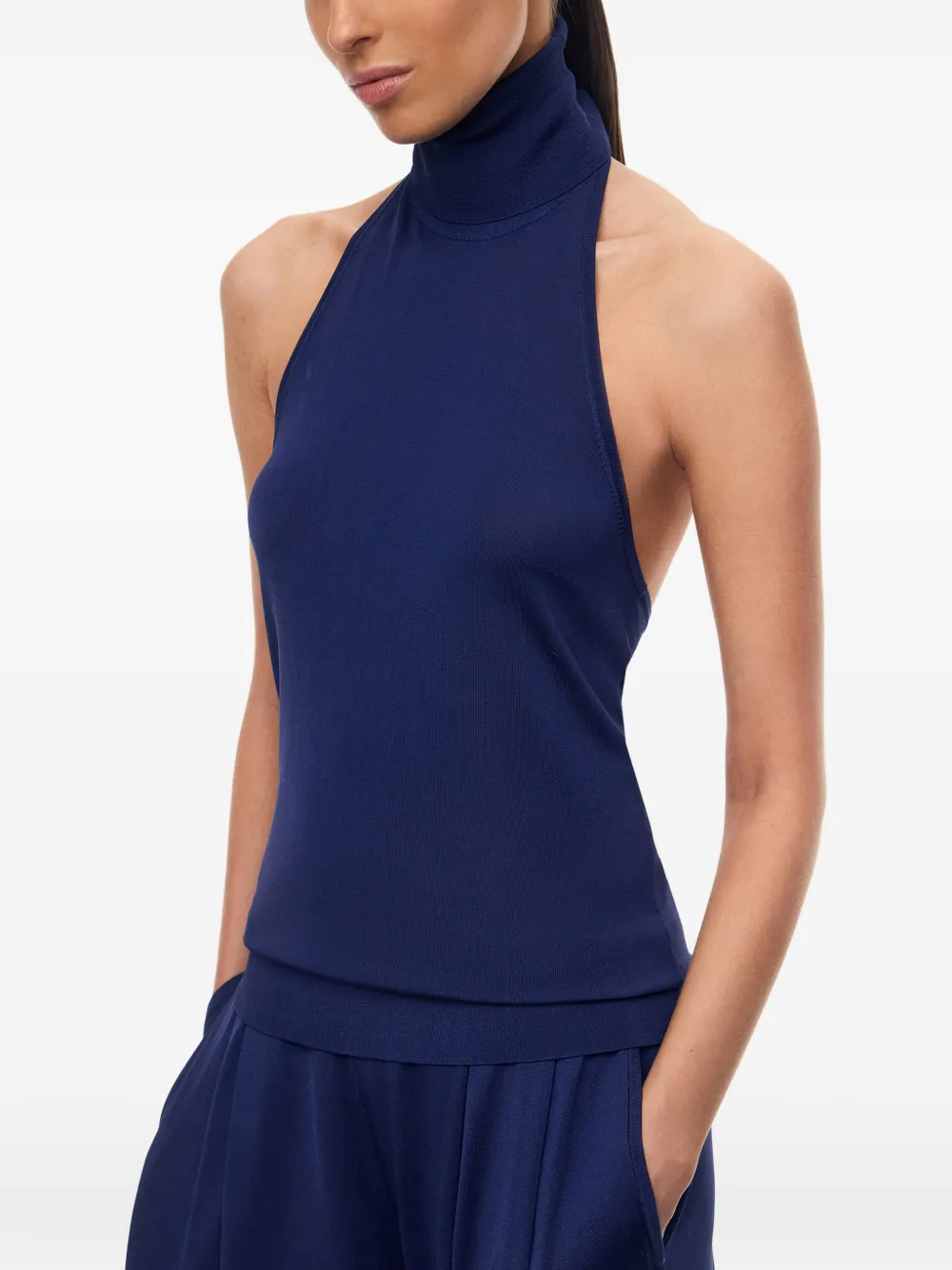 12 STOREEZ Saori zijden top Blauw