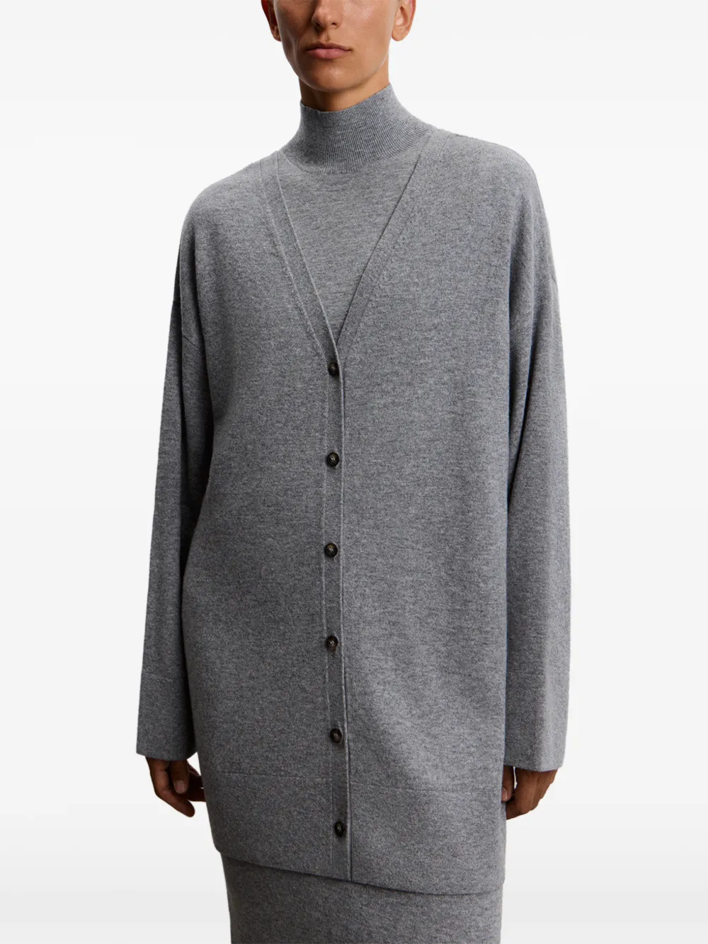 12 STOREEZ Vest met V-hals Grijs