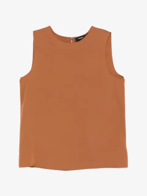 Theory sleeveless round-neck blouse