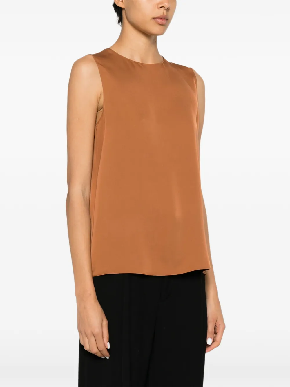 Theory Blouse met ronde hals Bruin