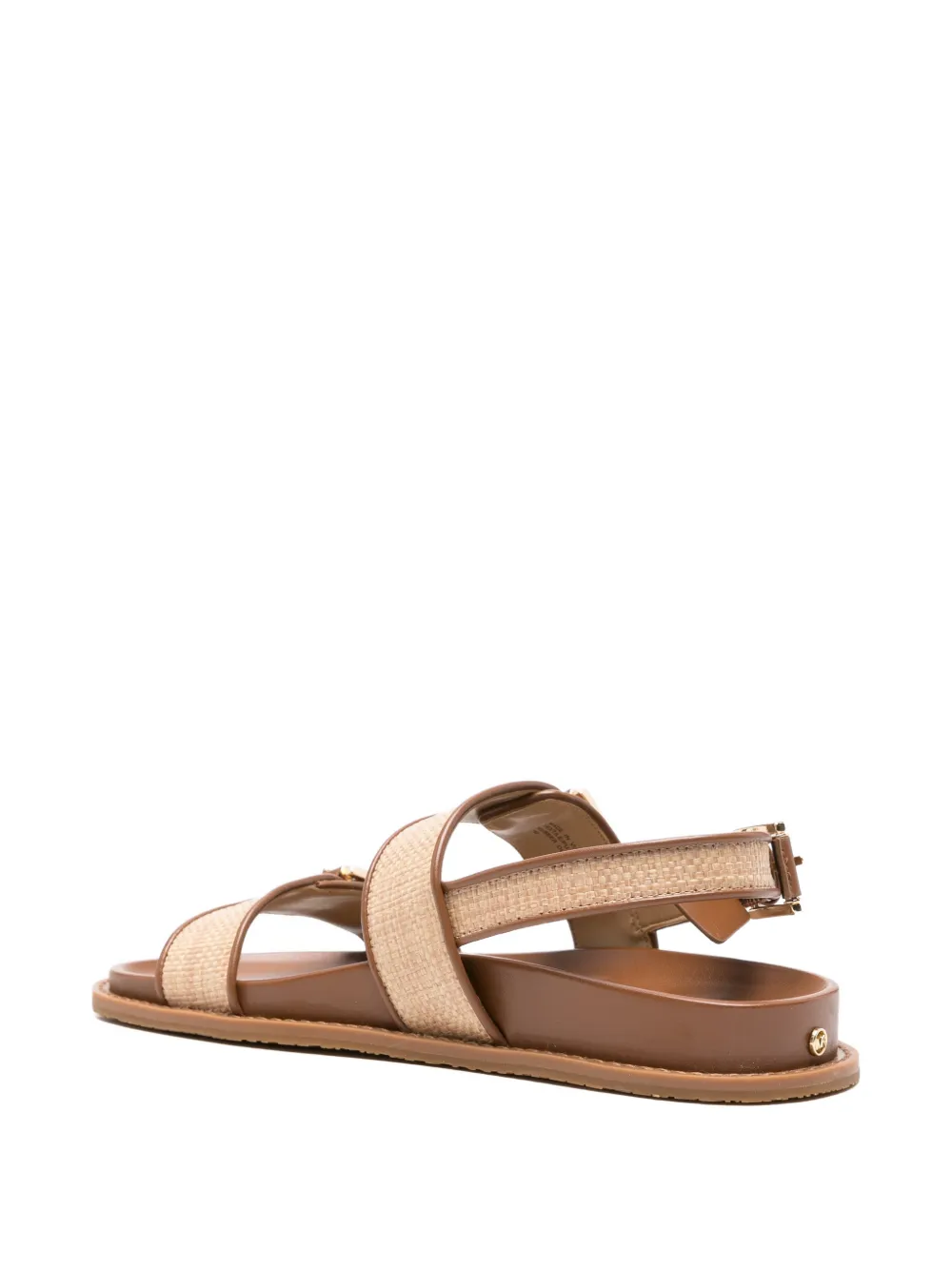 Michael Kors Nia geweven sandalen met gespbandje Beige