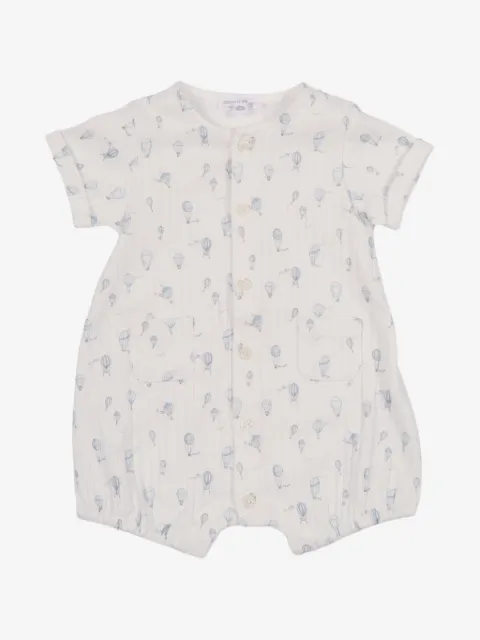 Tartine Et Chocolat hot-air-balloon-print ribbed romper
