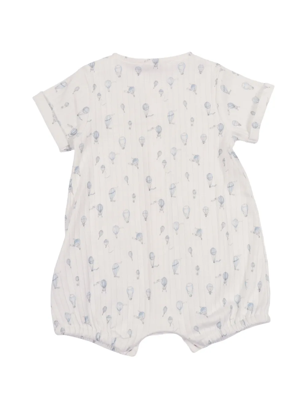 Tartine Et Chocolat Geribbelde romper met heteluchtballonprint Wit