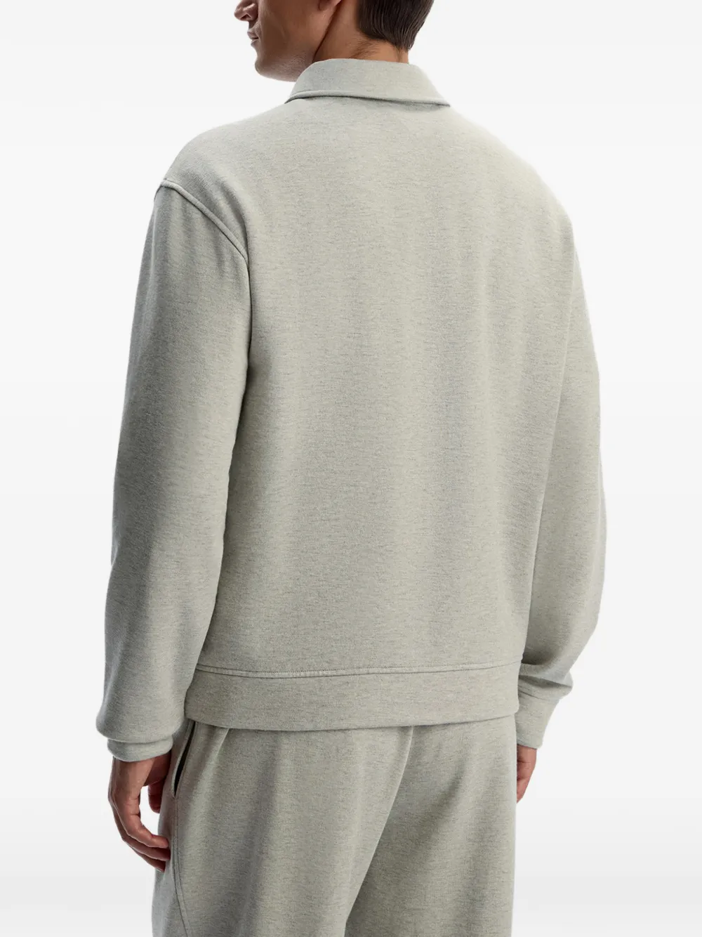 12 STOREEZ Poloshirt met gemêleerd effect Grijs
