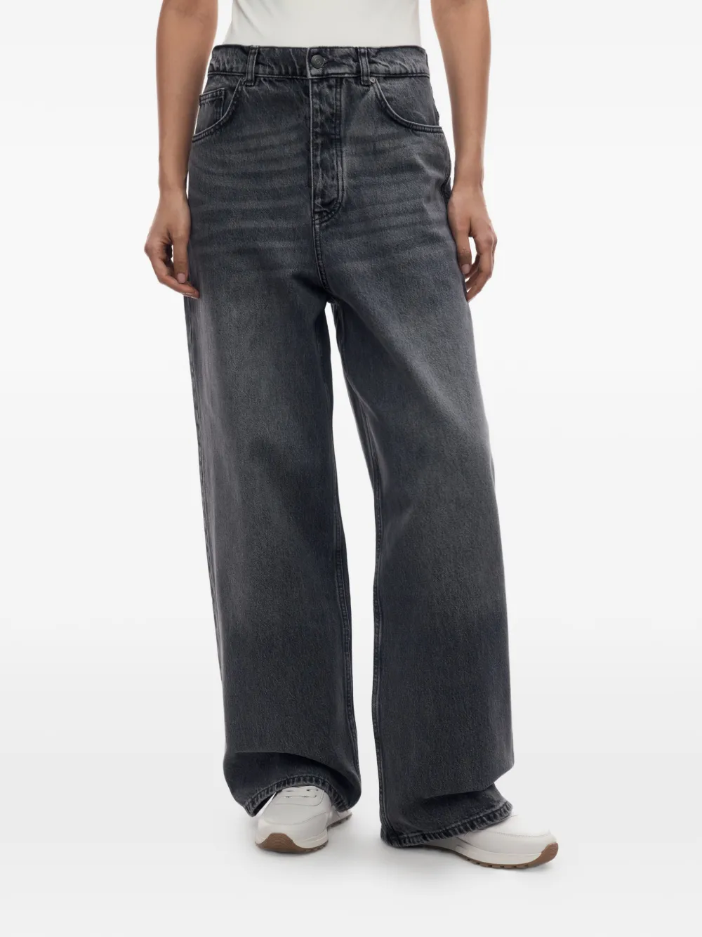 12 STOREEZ Jeans met wijde pijpen Grijs