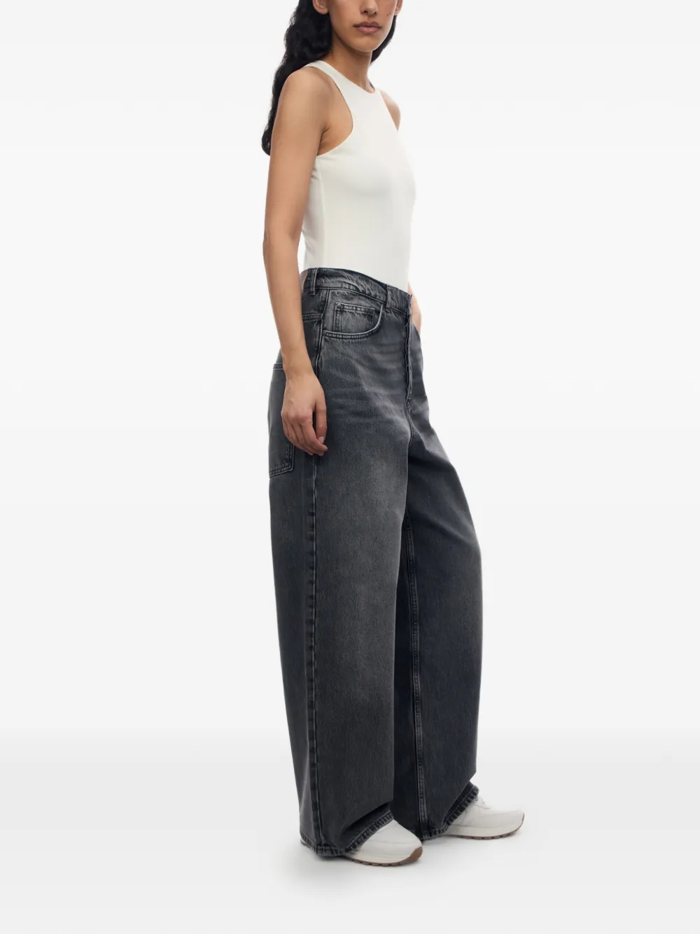 12 STOREEZ Jeans met wijde pijpen Grijs