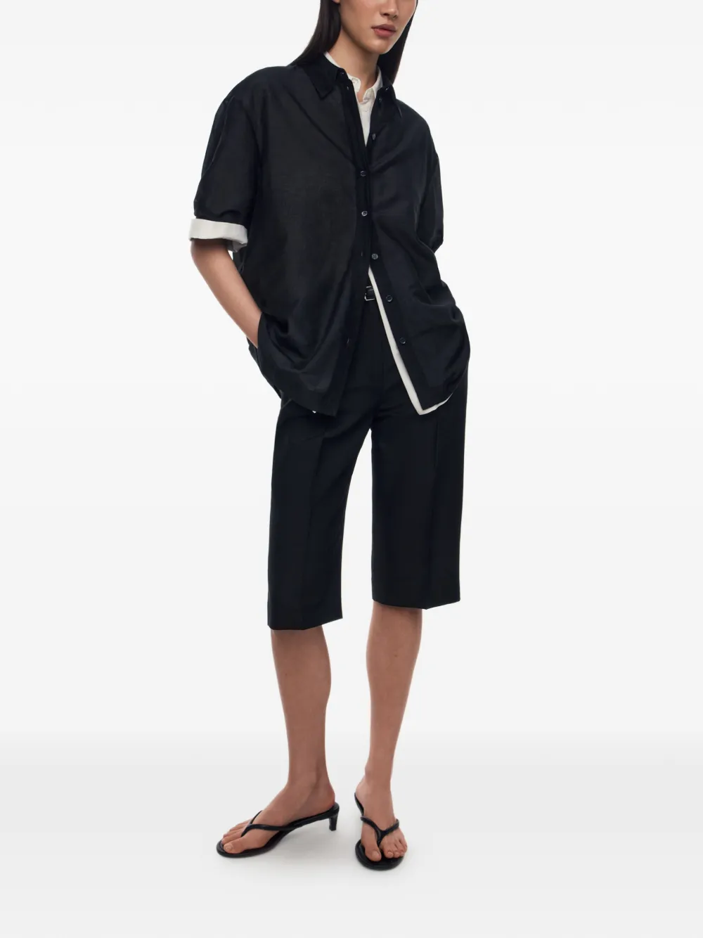 12 STOREEZ Hot City blouse Zwart