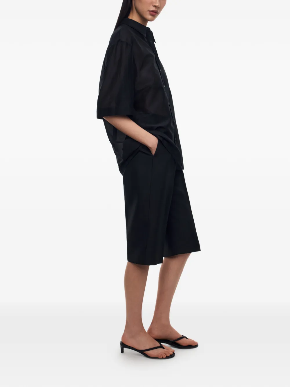 12 STOREEZ Hot City blouse Zwart