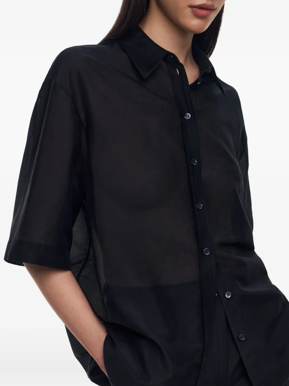 12 STOREEZ Hot City blouse Zwart