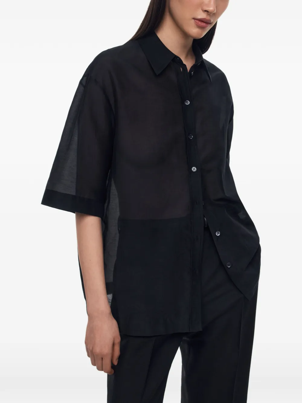 12 STOREEZ Hot City blouse Zwart