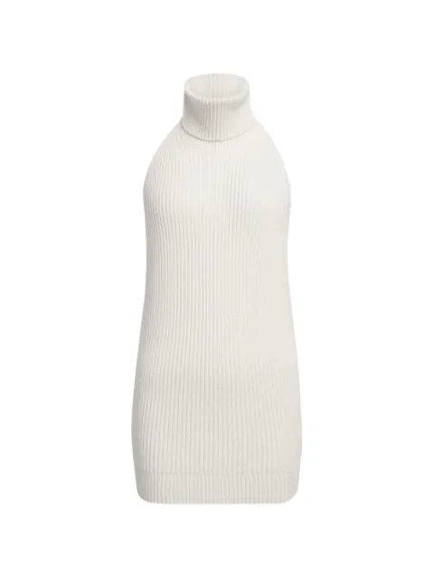 12 STOREEZ top con espalda abierta y cuello de tortuga