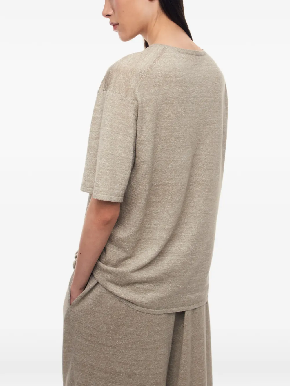 12 STOREEZ T-shirt met ronde hals Beige