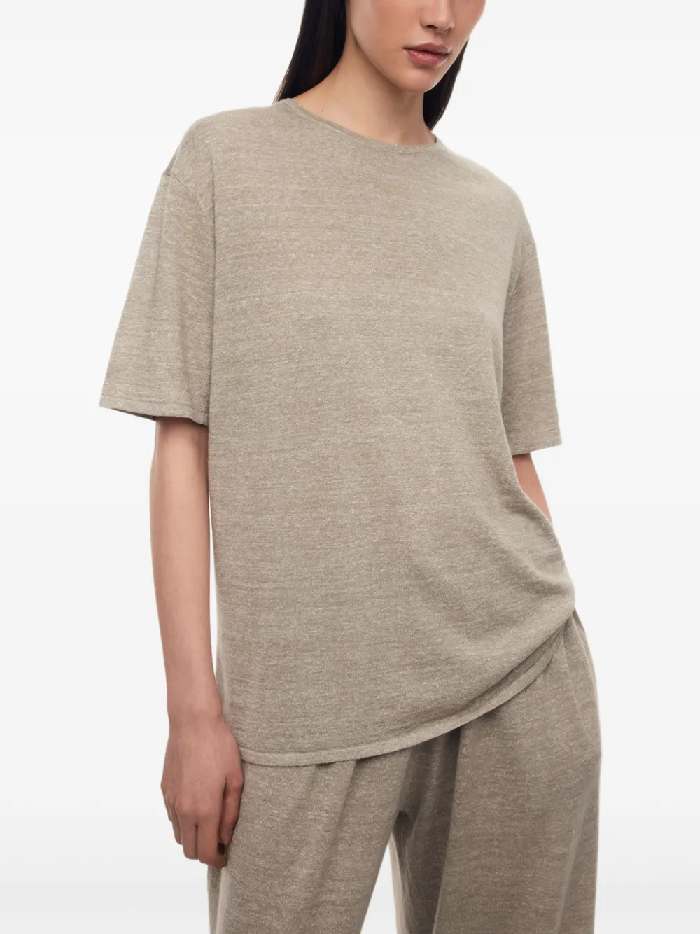 12 STOREEZ T-shirt met ronde hals Beige