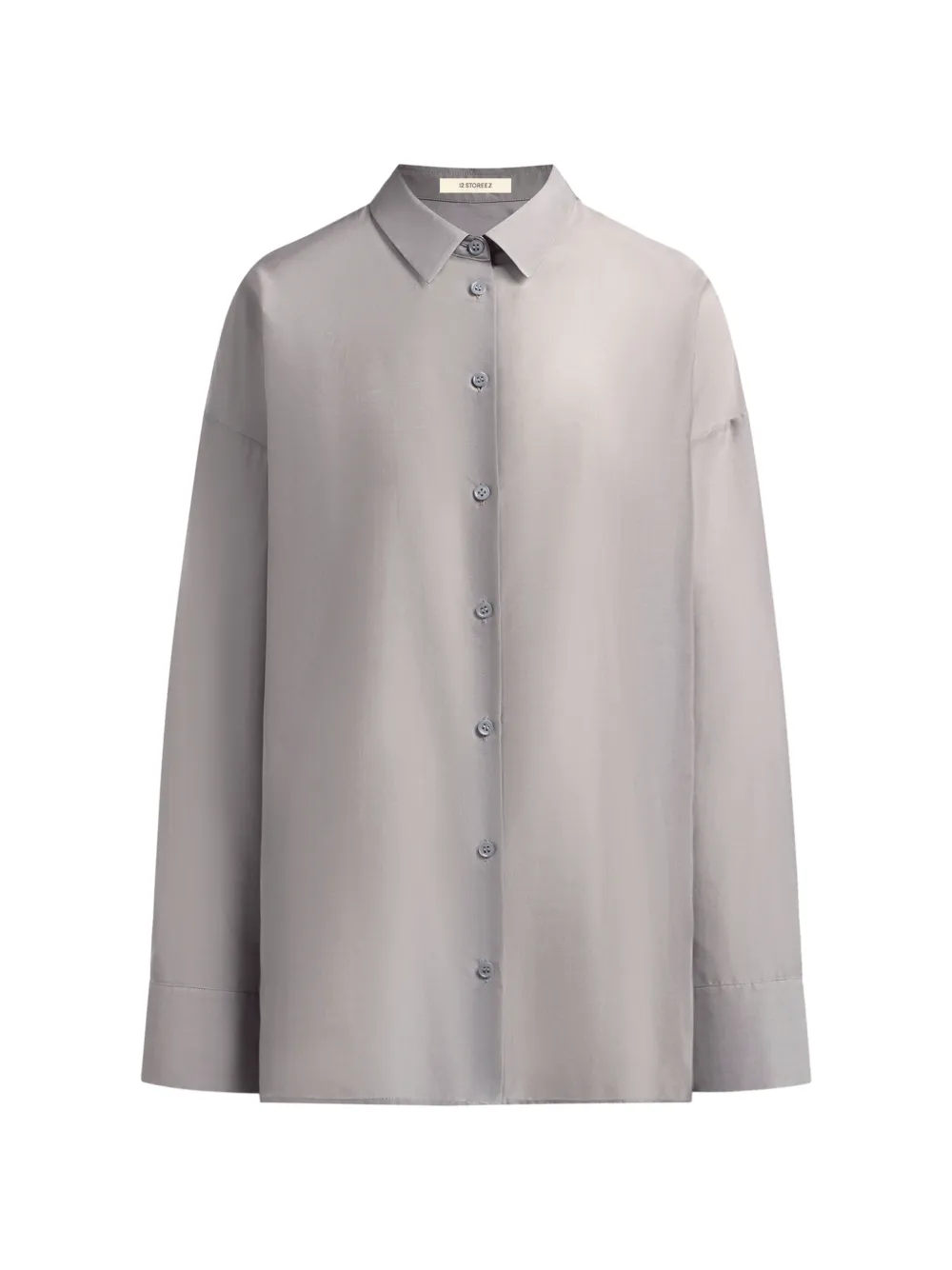 12 STOREEZ Camicia con bottoni - Grigio