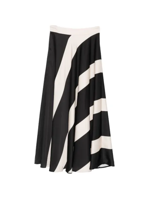 LE RJTANGE striped midi  skirt