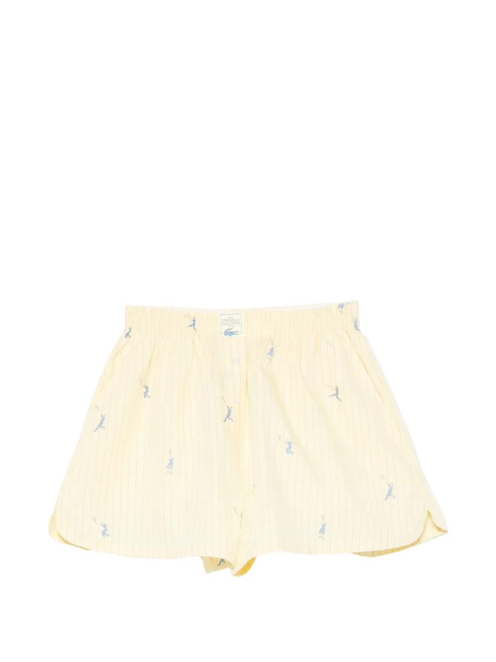 Lacoste embroidered pinstripe shorts - Giallo