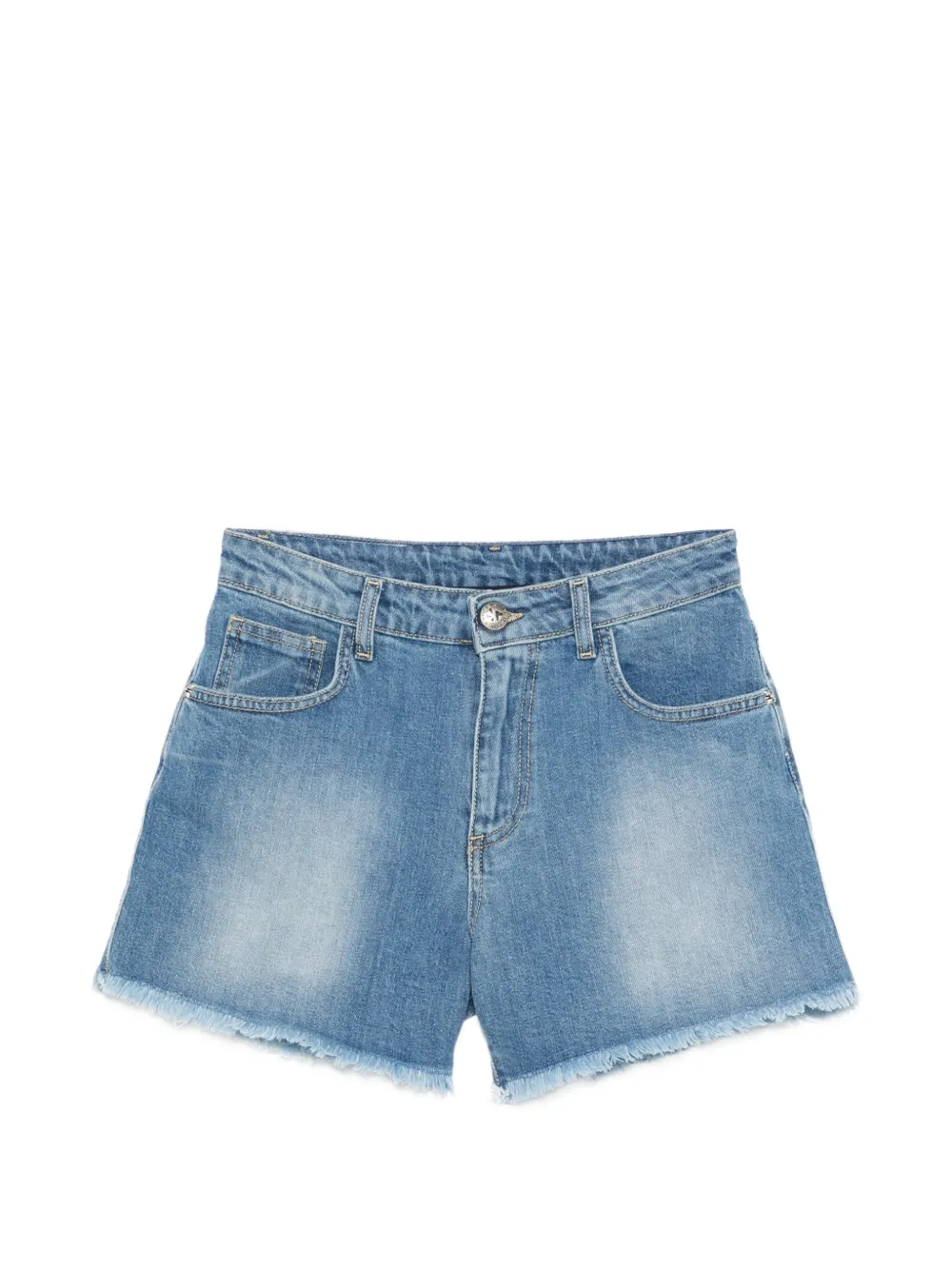 John Richmond Junior frayed-hem shorts - Blu