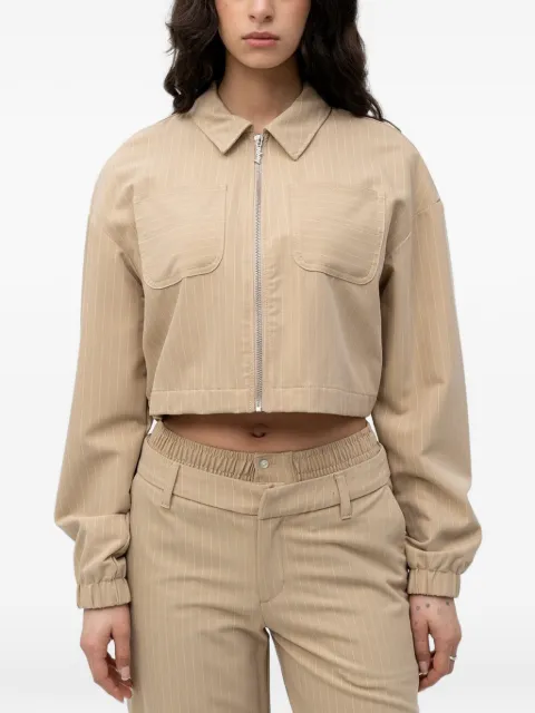 HUGO pinstripe zipped jacket