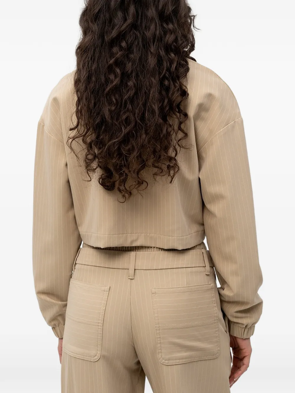  Hugo Pinstripe Zipped Jacket - Neutrals 