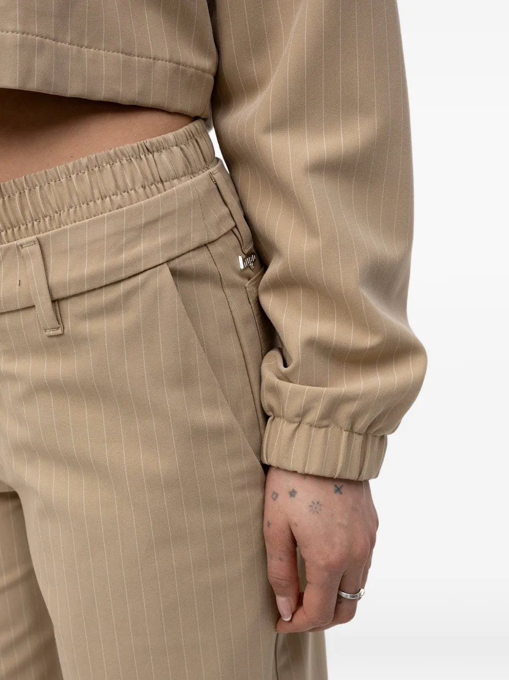 Hugo Pinstripe Zipped Jacket - Neutrals 