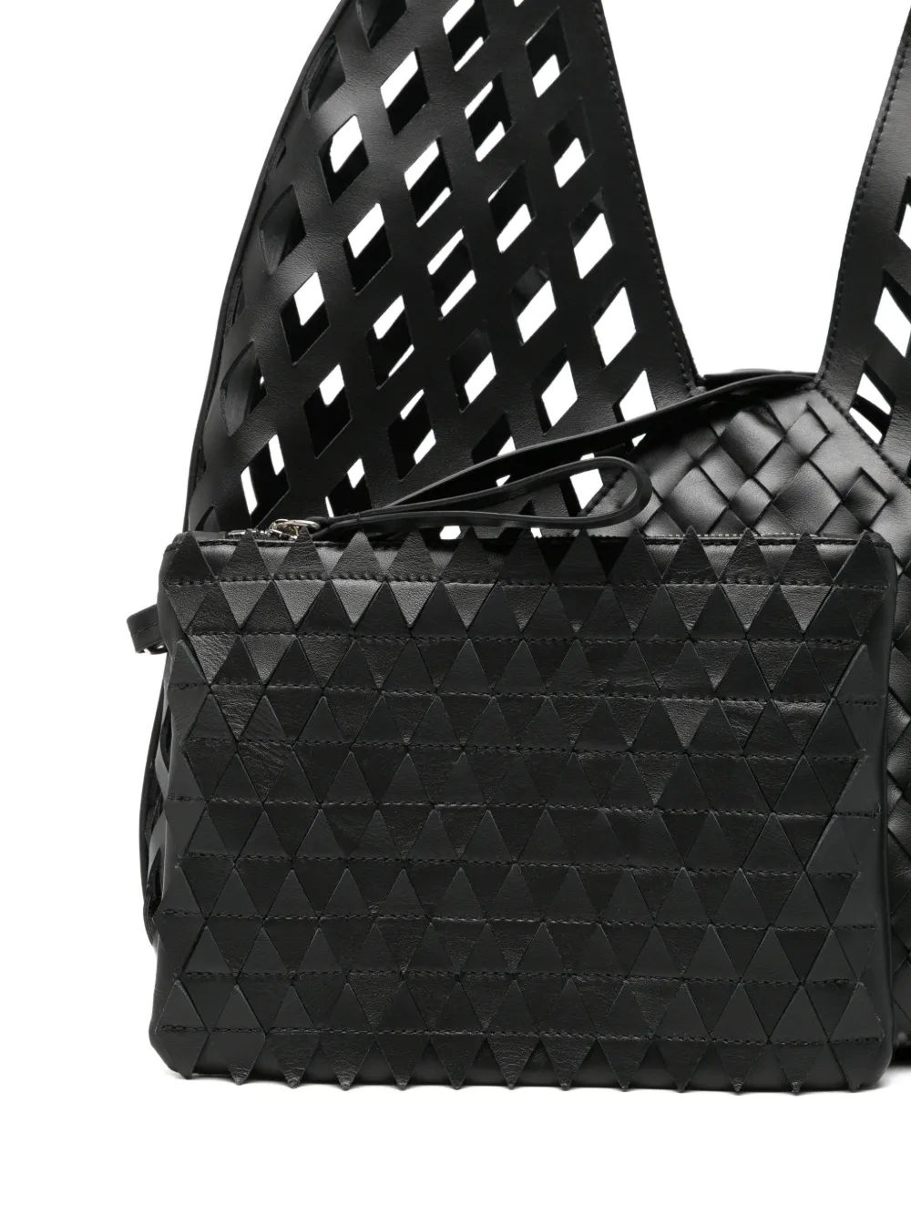 Vic Matie Geweven shopper Zwart