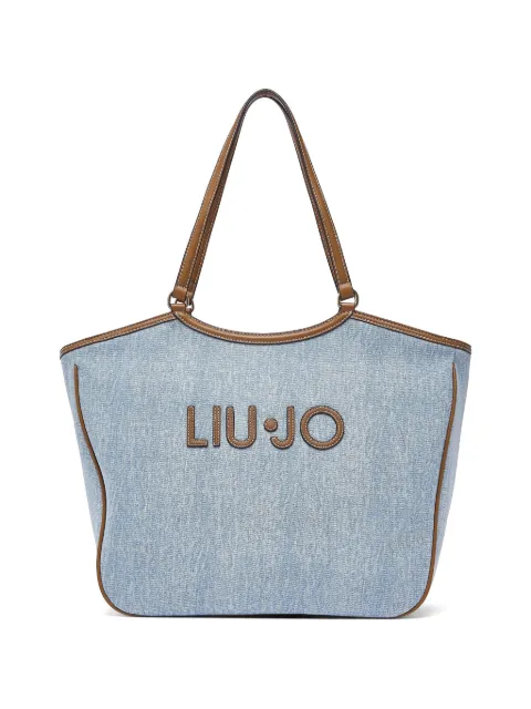 LIU JO large denim tote bag