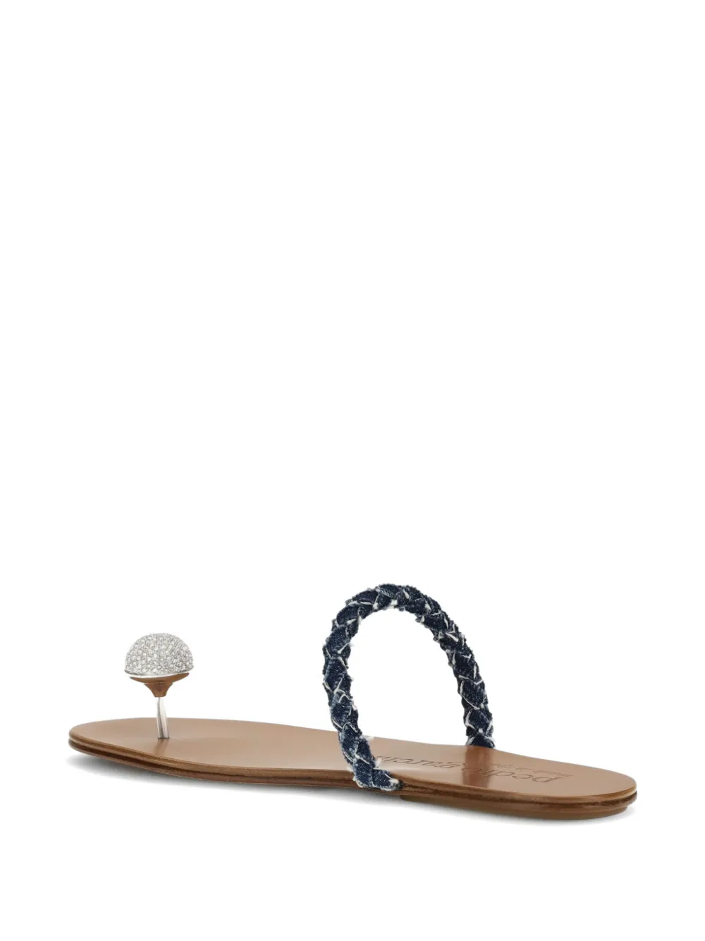 Pedro Garcia Pipa braided diamanté sandals Blauw