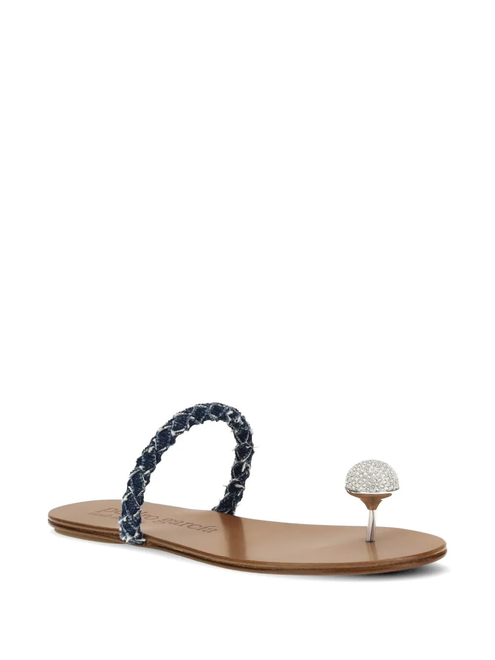 Pedro Garcia Pipa braided diamanté sandals Blauw