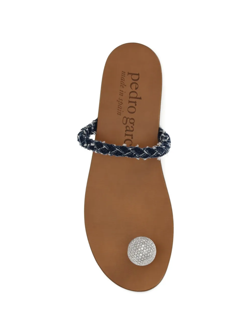 Pedro Garcia Pipa braided diamanté sandals Blauw