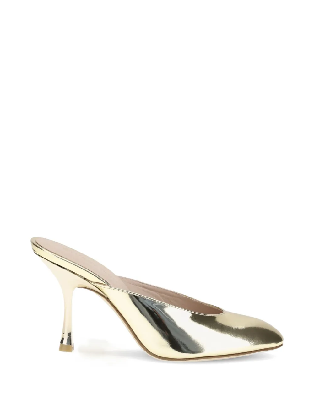 Stuart Weitzman Madison round-toe mules - Oro