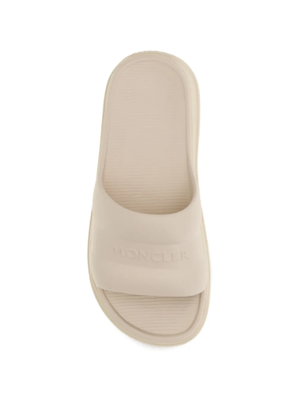 Moncler embossed-logo slides Beige