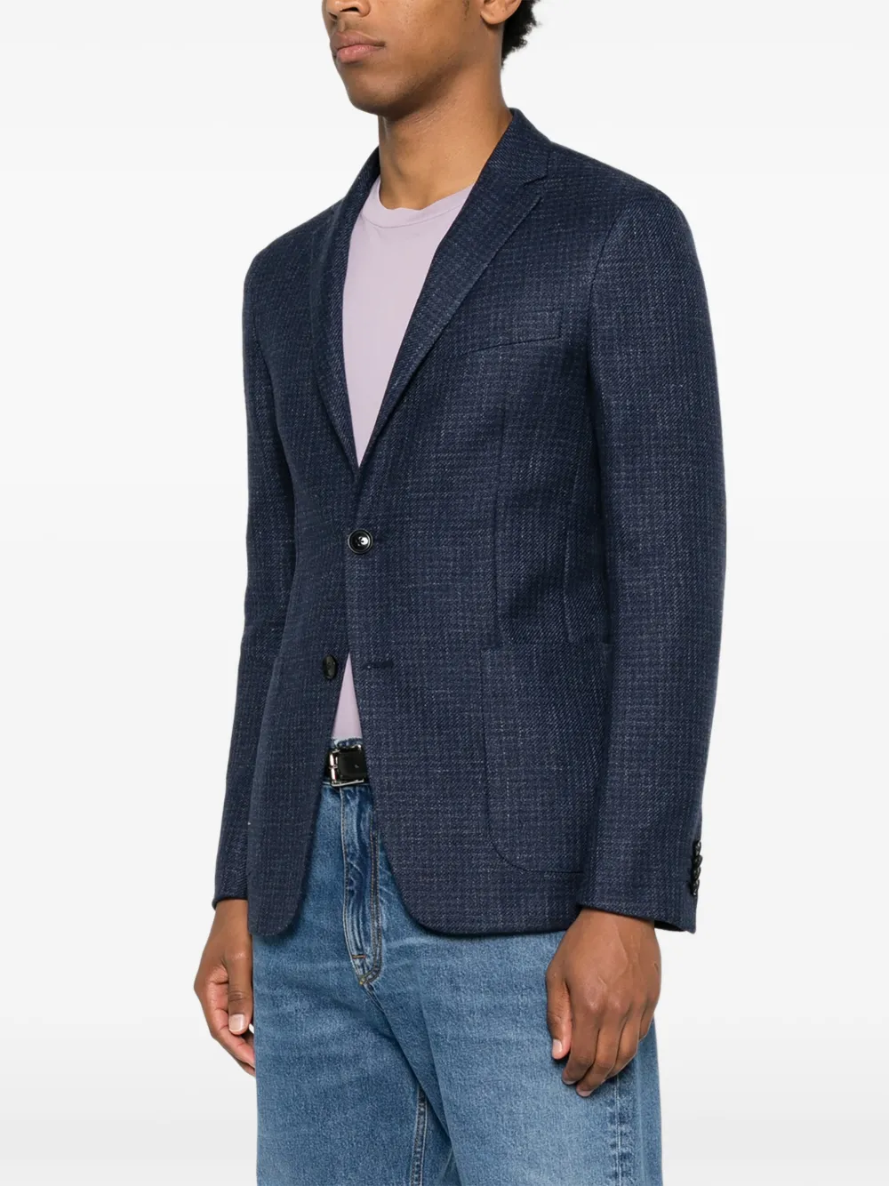 Zegna Blazer met twee knopen Blauw
