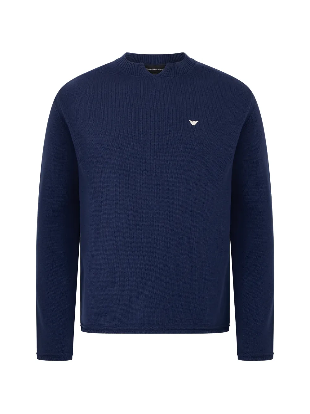 Emporio Armani logo-embroidery crew-neck sweater - Blu