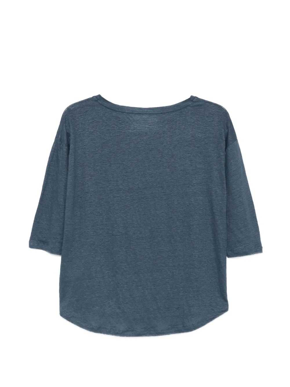 Majestic Filatures T-shirt met cropped mouwen Blauw