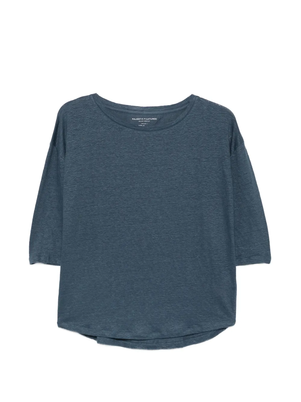 Majestic Filatures three-quarter sleeve T-shirt - Blu
