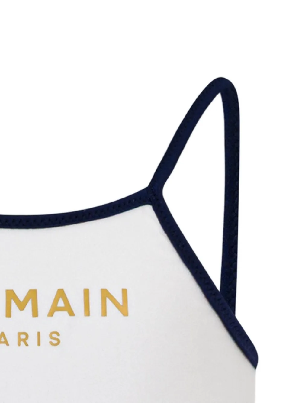  Balmain Kids Bikini Con Logo Estampado - Blanco 