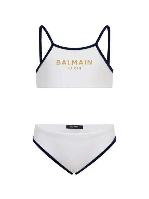 Balmain Kids bikini con logo estampado
