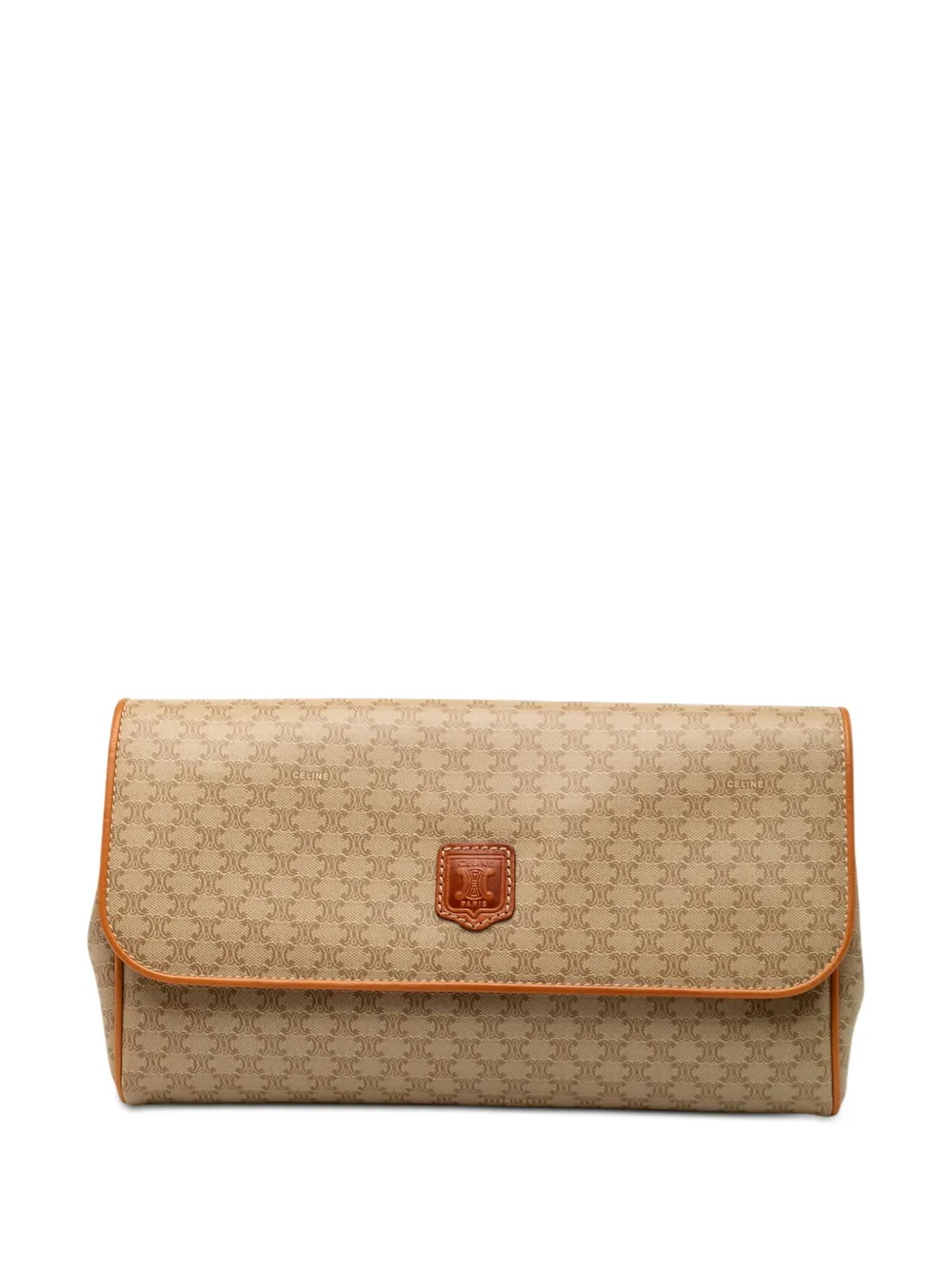 Celine Pre-Owned 1992 Macadam Coated Canvas clutch bag - Marrone