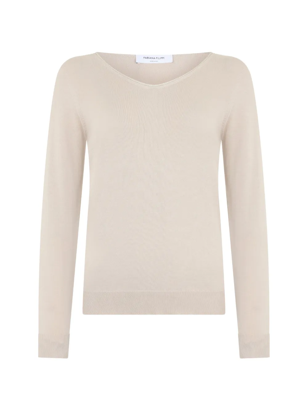 Fabiana Filippi long-sleeve round-neck jumper - Toni neutri