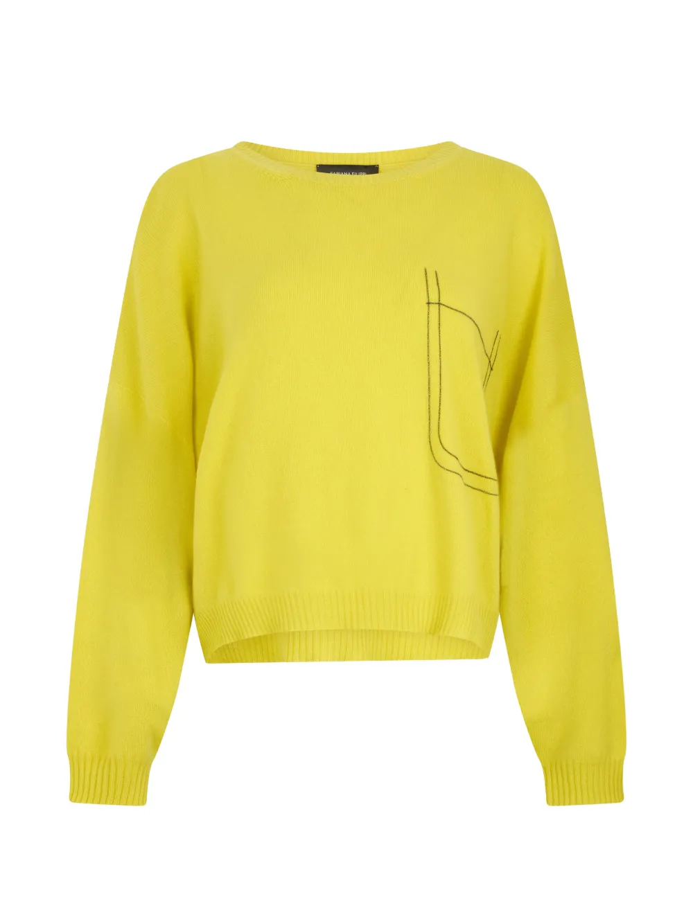 Fabiana Filippi long-sleeve pocket-detail sweater - Giallo