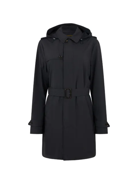 Moorer hooded button trench coat