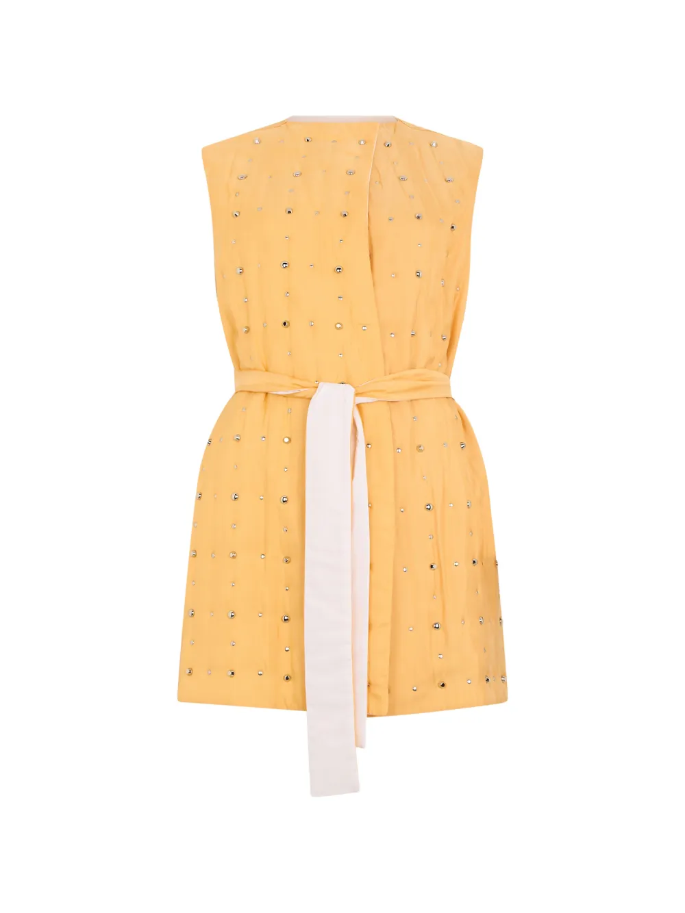 Fabiana Filippi belted sleeveless dress - Gelb