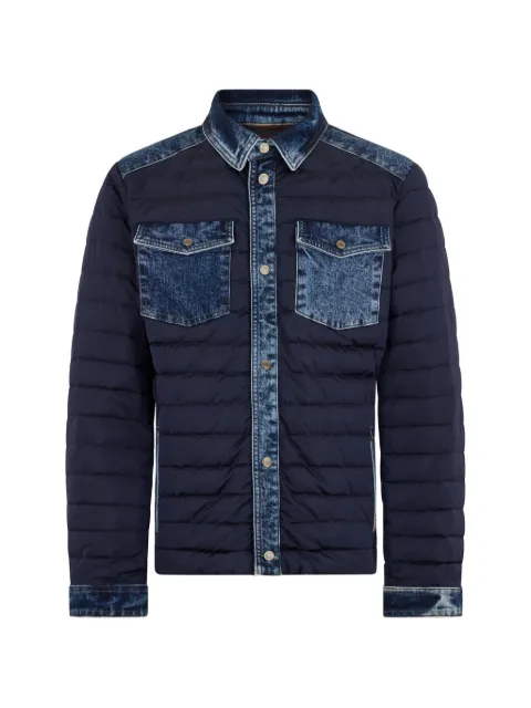 Moorer quilted panelled jacket