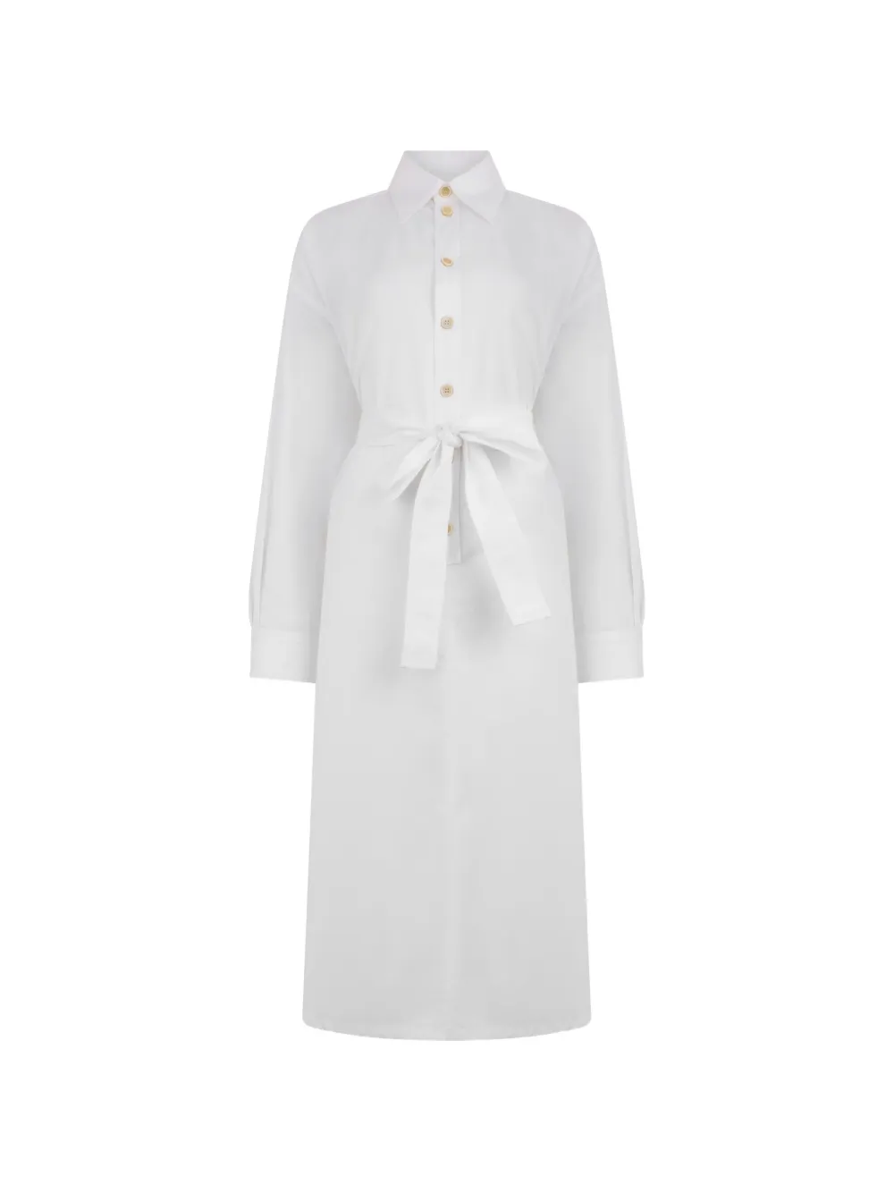 Fabiana Filippi collar belted dress - Bianco