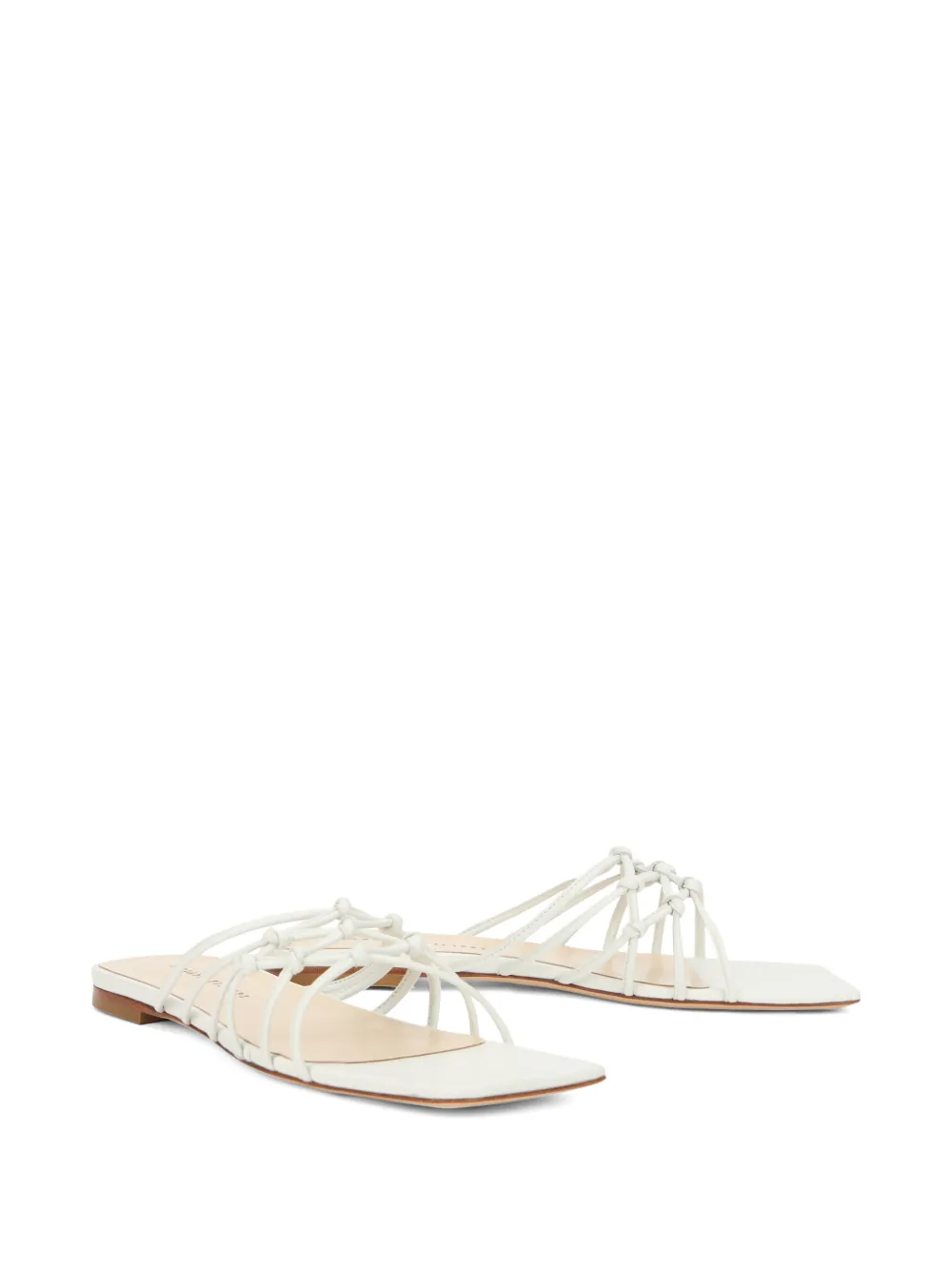 Fabiana Filippi knotted strap sandals Wit