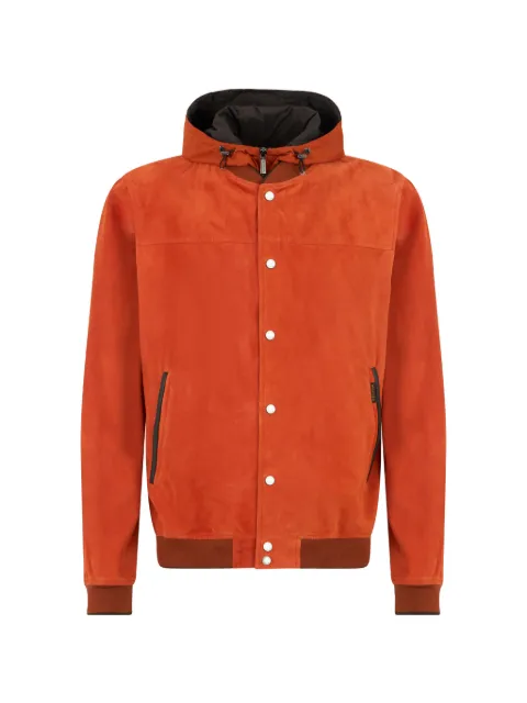 Moorer suede hooded jacket